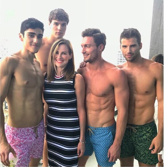 GIVENCHY Bodycon Midi Dress. Black, White and Red Stripes. Size Small - Picture 10 of 10